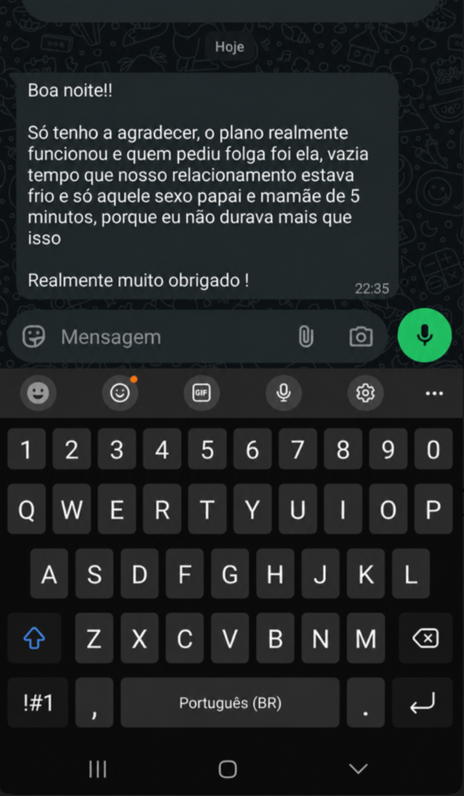 Prova social em conversa do WhatsApp, com dados pessoais ocultos.
